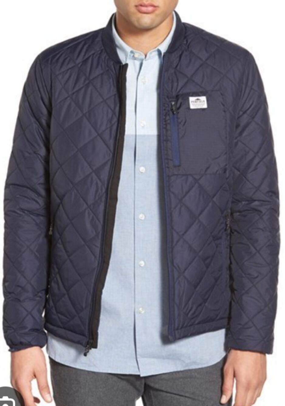 Penfield Men's Kasota Quilted Bomber Jacket in Navy Size Large
